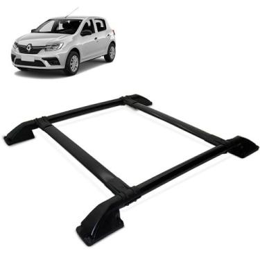 Imagem de Rack De Teto Bagageiro Sandero 2015 a 2019 Tubolar Preto - Track