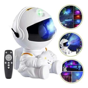 Imagem de Mini Projetor De Luz Galaxia Nebulosa Astronauta Sentadinho - Shinka