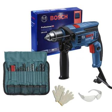 Imagem de Furadeira de Impacto Bosch 750w Gsb13Re GSB 13  + Acessórios, 110V