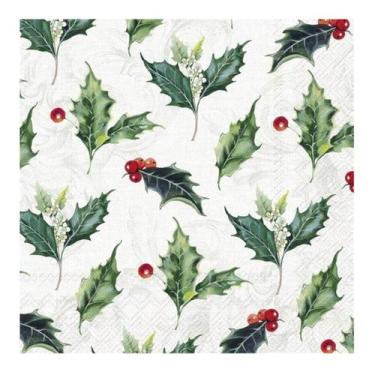 Imagem de Guardanapo Para Decoupage Papel Azevinho de Natal 20un IHR