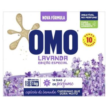 Imagem de Lava Roupas em pó OMO 800gr 10 Lavagens Fragrâncias:Lavanda