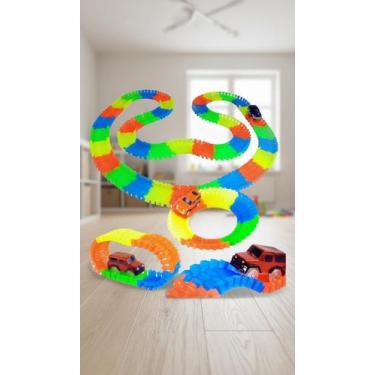 Imagem de Kit Pista Infantil Montável 4,2m e 6 Carrinhos LED - Congratulations S