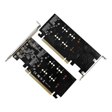 Imagem de Placa Pci-Express 5.0 16x Para 4 Hds Nvme M.2 Ssd Pciex 16x - F3