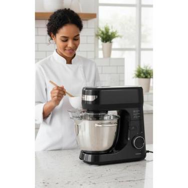Imagem de Batedeira Planetária 850W Inox Bowl Preto: Massas Perfeitas - Congratu