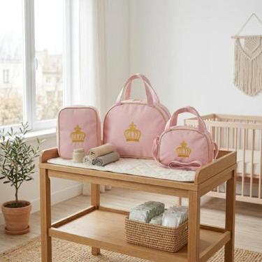 Imagem de Kit Bolsa Maternidade 3 Peças Satuko Baby  Bolsa, Mochila e Frasqueira