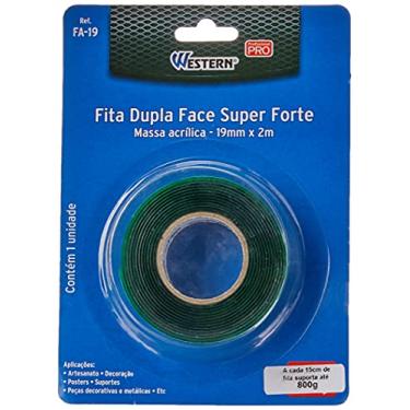 Imagem de Western FA-19 Fita Dupla Face Forte, Verde, 19 mm x 2 m
