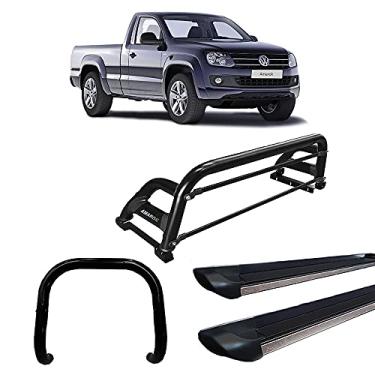Imagem de Kit Quebra Mato+Estribo P.BRILHO +Santo AnH2/AMAROK CS PRETO