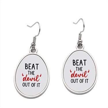 Imagem de Brinco Beat the Devil out of it – Brincos pendentes para meninas – Presente de festa de aniversário dos namorados