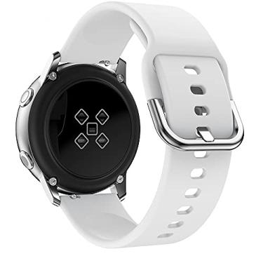 Imagem de Pulseira de relógio de 22 mm, compatível com Samsung Galaxy Watch 3 45 mm/Galaxy Watch 46 mm/Gear S3 Frontier clássica pulseira esportiva de silicone macio para homens e mulheres