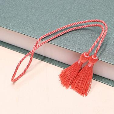 Imagem de 2-10 Pçs Corda Longa Franja Dupla Guarnição Borlas Cortina Têxtil para Casa Vestuário Acessórios Decorativos Artesanato DIY Borla Tieback, Melancia Vermelha, 6 Pçs