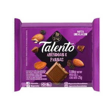 Imagem de Chocolate Garoto Talento Amêndoas E Uvas Passas 25G