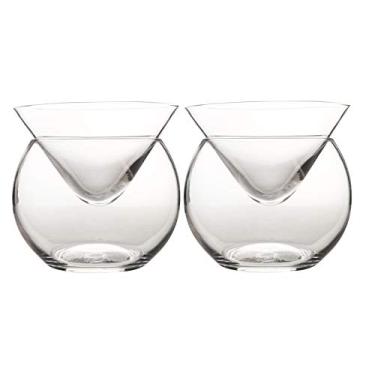 Imagem de DUEBEL Conjunto de 2 refrigeradores de vidro Caviar – Conjunto de 2 copos de resfriamento universais para martini, vinho, camarão licor, conjunto com 2