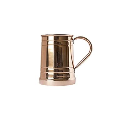 Imagem de Caneca de cerveja banhada a cobre – Visual exclusivo – Caneca de cerveja feita à mão em aço inoxidável banhada a cobre – Tamanho grande 45 ml