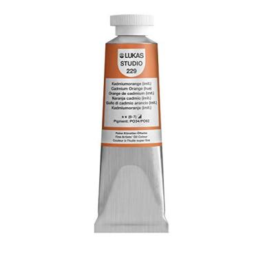 Imagem de Lukas Tintas coloridas a óleo para artistas de estúdio - Tinta a óleo de alto pigmento feita com fichário natural para artistas, pinturas e muito mais! - [matiz laranja cádmio - 37 ml]