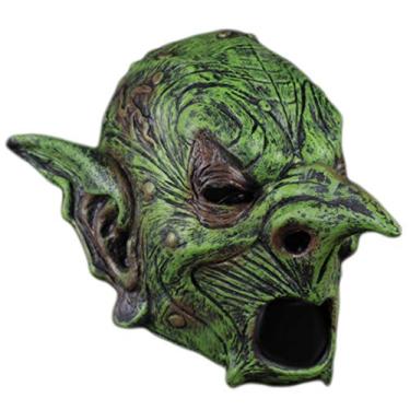 Imagem de Máscara assustadora de demônio para Halloween, fantasia de cosplay de fada verde, máscara de látex de fada do mal zumbi, vampiro, demônio, máscara, adereços de decoração