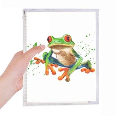 Imagem de Caderno Polypedatid Green Frogs diário de folhas soltas recarregável, papelaria