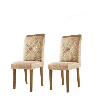 Imagem de Conjunto com 2 Cadeiras Dubai Linho Rustico Rufato