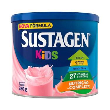 Imagem de Complemento Alimentar Sustagen Kids Morango 380G