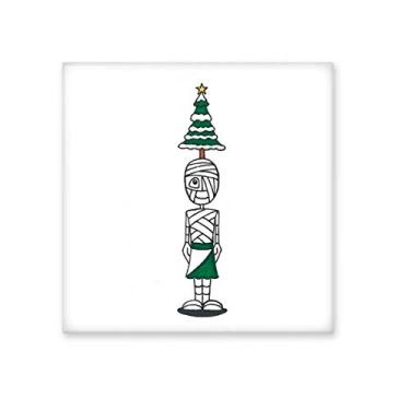 Imagem de Egito Múmia Horus Árvore de Natal 01 Azulejo de cerâmica brilhante Decalque de pedra adorno de tijolos vitrificados