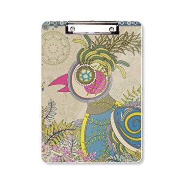 Imagem de Flower Golden Faisão Ukiyo-e Japan Prancheta pasta de escrita placa de apoio A4