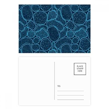 Imagem de Cartão postal com ilustração de células de microscópio azul, conjunto de cartão postal de aniversário