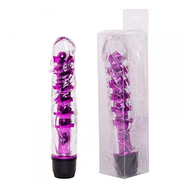 Imagem de Vibrador Personal com Capa Peniana de Silicone com Textura Massageadora - 14,5 x 3,5 cm COR: Roxo REF: PE011B