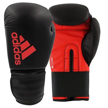 Imagem de Luva de Boxe Adidas Hybrid 50 - Preto/Vermelho-14oz