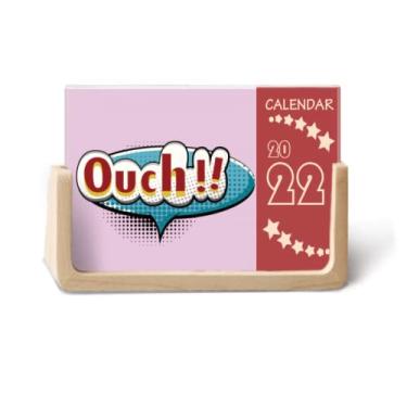 Imagem de Agenda de mesa Ouch Boom com diagrama de desenho animado 2022 12 meses