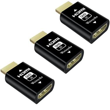 Imagem de Woieyeks Emulador HDMI EDID Passthrough para com interruptores KVM, divisores de vídeo, extensores, receptor AV, adaptador de emulador recomendado 1080P @60fps - pacote com 3
