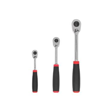 Imagem de TEKTON Conjunto de catraca confortável de liberação rápida de 1/4, 3/8, 1/2 polegadas (3 peças) | SRH91101