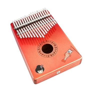 Imagem de 17 teclas Kalimba polegar piano dedo mini instrumento musical para iniciantes cromático kalimba marimba (1)