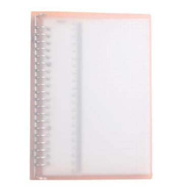 Imagem de Caderno de folha solta com clipe de metal PP, grade de estudante, linha horizontal, folha solta inglesa, substituível, núcleo interno, em branco, bloco espesso, A5 (grade)-2 peças