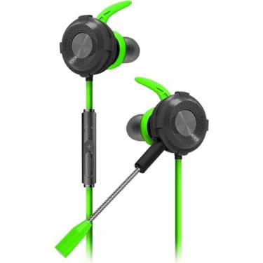 Imagem de Fones de ouvido estéreo para jogos Sentry HPX-GX30GR, verde; microfone Boom; controle de volume; plugue de 3,5 mm; botão mudo; cabo de 1,2 m de comprimento