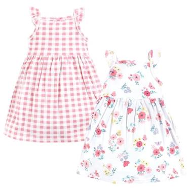 Imagem de Hudson Baby Vestidos de algodão para bebês meninas, Borboleta floral, 6-9 Meses