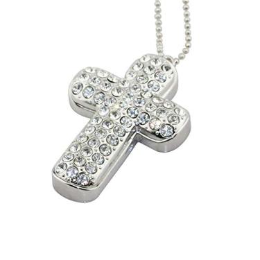 Imagem de 32 GB Prata Metal Modelo Cruz USB Flash Drive PenDrive Pen Drive USB Pen Drive USB Stick USB Flash Disk USB Flash Card Thumb Drive USB