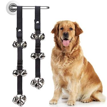 Imagem de Friends Forever Campainha de adestramento para banheiro e treinamento de inauguração de casa sino para cachorrinho de cachorro... preta, G (SYNC66-0041)