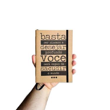 Imagem de Sketchbook Caderno Basta Ser Sincero e Desejar Profundo Toca Raul Seixascom Elástico e Marca Página Aquarela (Branco 120 Páginas, G (14x20cm))