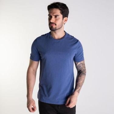 Imagem de Camiseta Ellus Cotton Melange Classic Azul