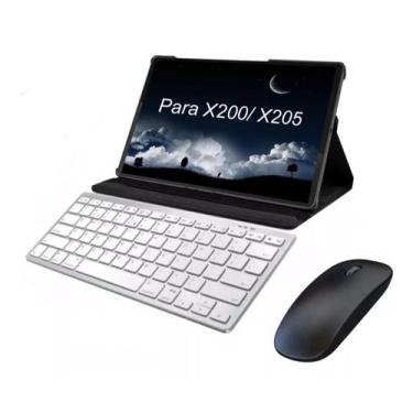 Imagem de Capa com teclado bluetooth e Mouse bluetooth para também Samsung Galax