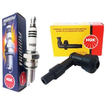 Imagem de Vela Iridium e Terminal Supressivo Cachimbo Pop 110i 2016 2017 2018 Ng