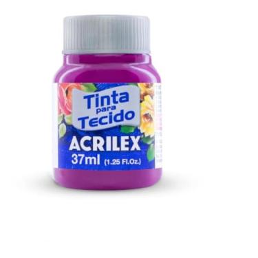 Imagem de Tinta Tecido Fosca, Acrilex 041400640, Pitaya, 37 ml, Pacote de 12