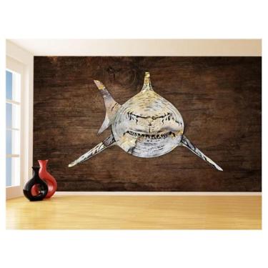 Imagem de Papel De Parede Animais Pop Art Tubarão Cores 3,5M Pxa569 - Você Decor