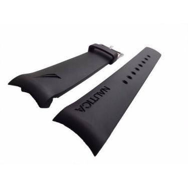 Imagem de Pulseira Silicone Compatível Relógio Náutica N10020g Pinos - Poolsy,  