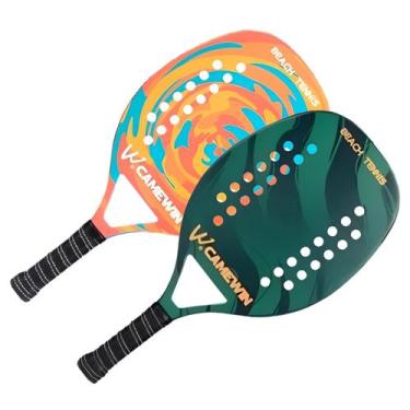Imagem de Kit 2 Raquetes Beach Tênnis Laranja E Verde Com Bolsa - other