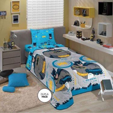 Imagem de Edredom Dupla Face Microfibra Solteiro Estampado Batman -Lepper