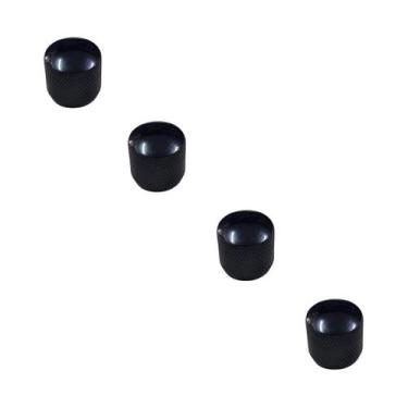 Imagem de Kit 4 Knob Baixo Guitarra Metal Sem Parafuso KB01 Preto - Andaluz