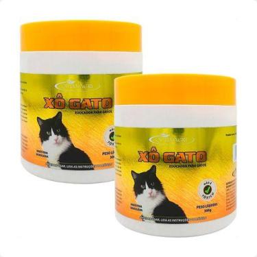 Imagem de 2 Xô Gato Quimiagri Educador Repelente De Gatos - 300g