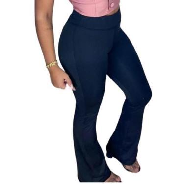 Imagem de Calça Flare Poliamida Cintura Alta - DisciplinaMF, Marrom, P