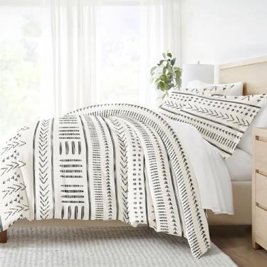 Imagem de Linen Market Capa de edredom Queen para Queen – Experimente o conforto de hotel com suavidade incomparável, estampas requintadas e cores sólidas para um quarto de sonho – Conjunto de capa de edredom