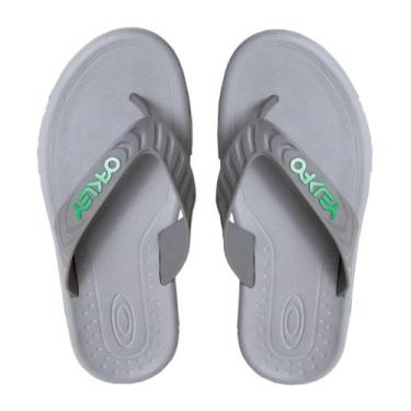 Imagem de Chinelo Oakley Crowd B1B Gray Green, 40, Cinza